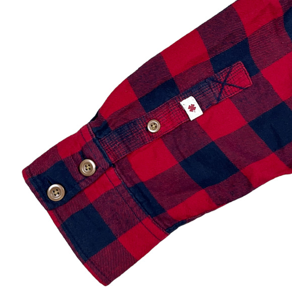 Lucky Brand California Fit Red Multi Plaid Flannel - Picture 9 of 9